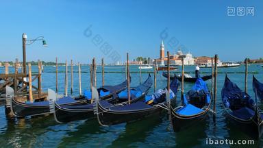 威尼斯狭长小船意大利环礁湖